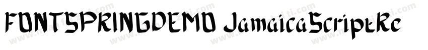 FONTSPRINGDEMO JamaicaScriptRegular字体转换